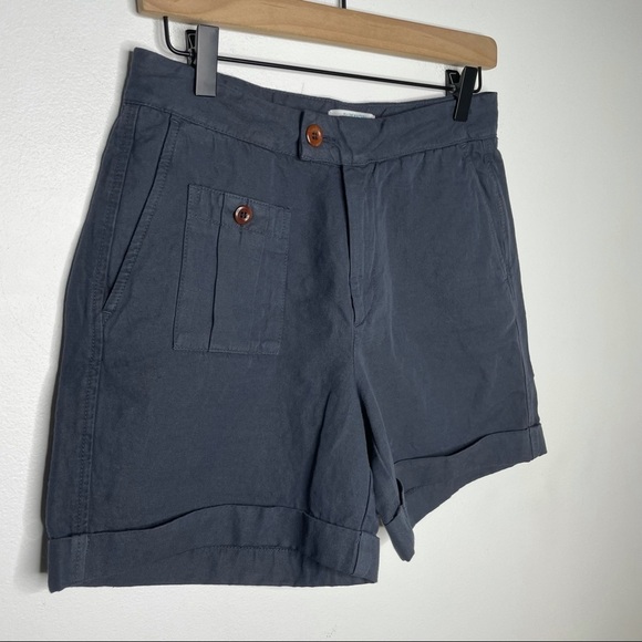 Guideboat Co. Lake Como Cotton Linen Navy Short 26 - Picture 2 of 10